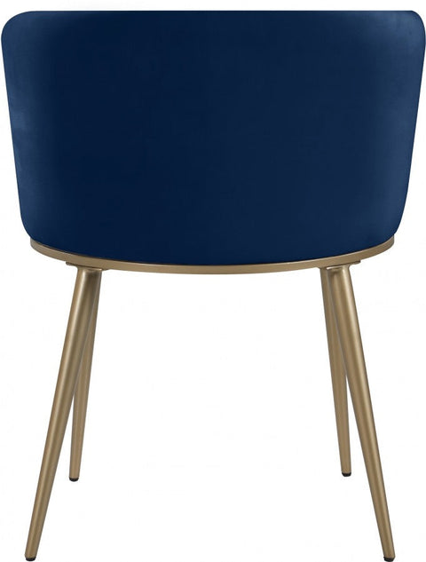 Skylar Velvet Dining Chair - Blue