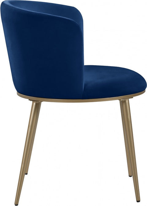 Skylar Velvet Dining Chair - Blue