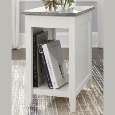 Diamenton Chairside End Table with USB Ports & Outlets