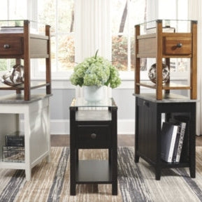 Diamenton Chairside End Table with USB Ports & Outlets