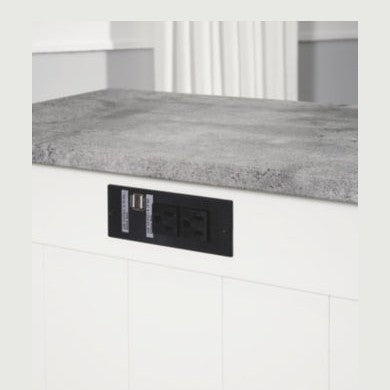 Diamenton Chairside End Table with USB Ports & Outlets