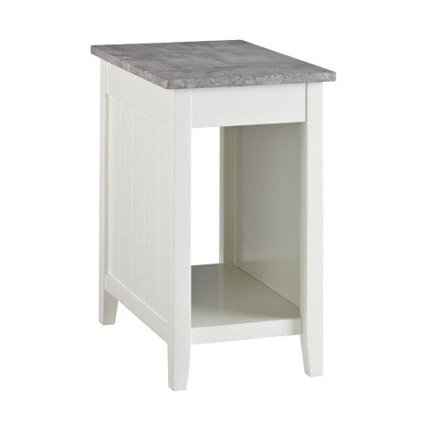 Diamenton Chairside End Table with USB Ports & Outlets