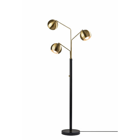 Tanko 3 Light Tree Floor Lamp Black & Antique Brass – Accents@Home