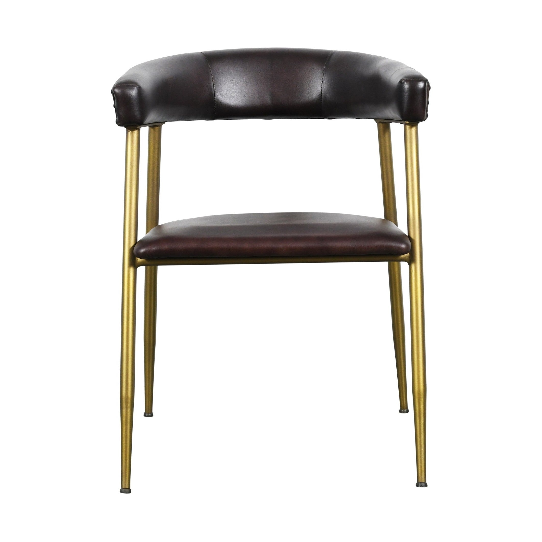 ATRIA DINING CHAIR Genuine Leather Seating - Brown