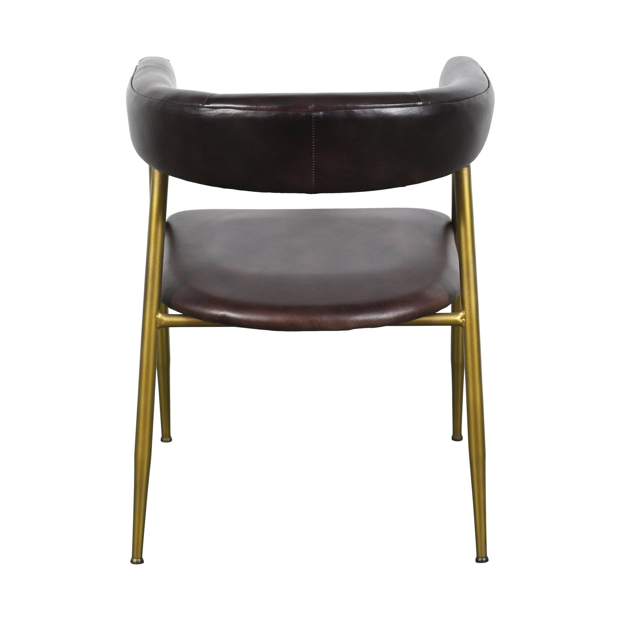 ATRIA DINING CHAIR Genuine Leather Seating - Brown