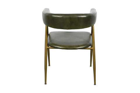 ATRIA DINING CHAIR Genuine Leather Seating - Green