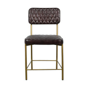 Vega Dining Chair Genuine Leather Seating - Tan