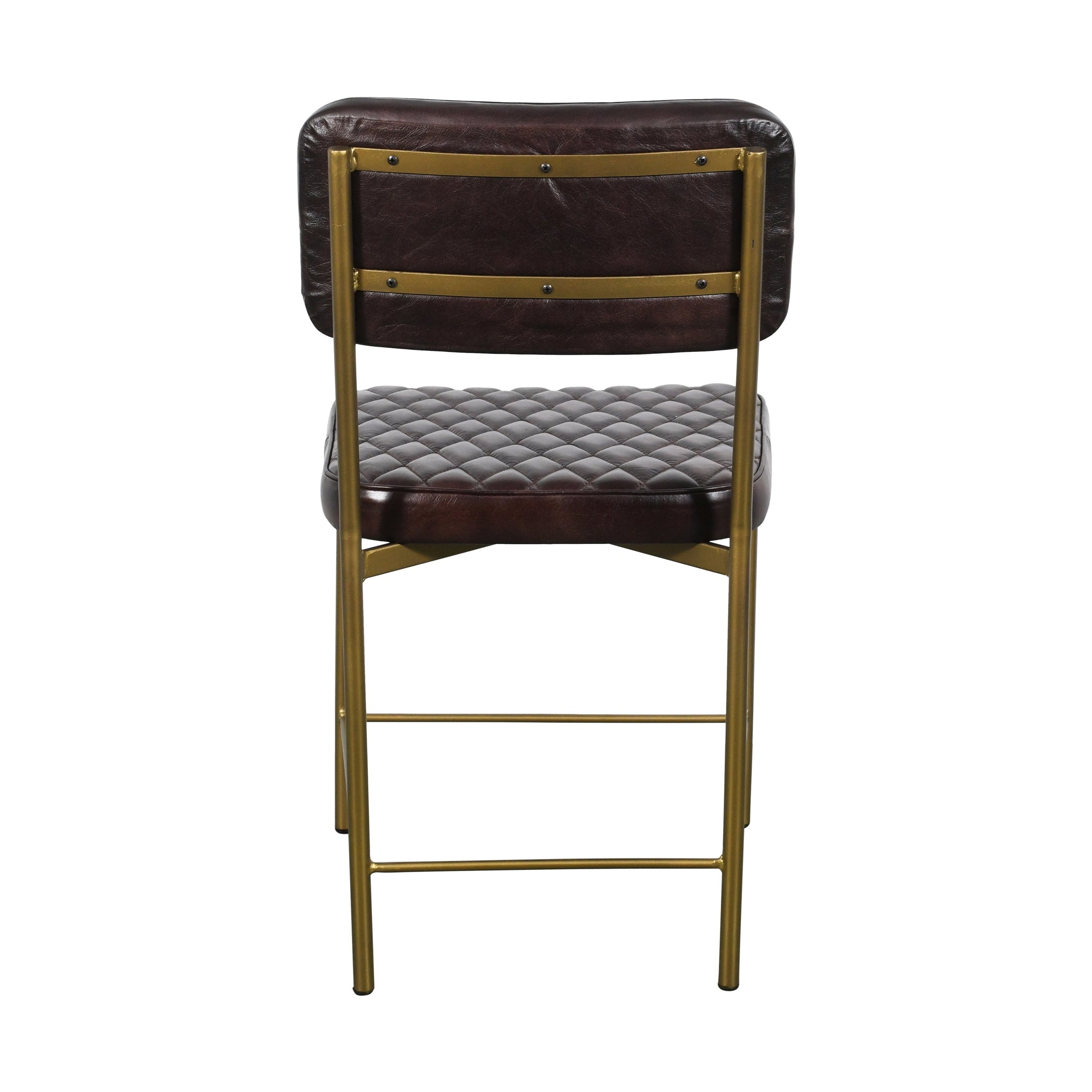 Vega Dining Chair Genuine Leather Seating - Tan