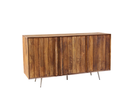 CATHAL Sideboard / Buffet 59" - Mango Wood - Light Brown Metal Legs