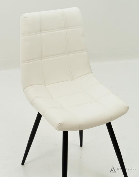 Floor Model Teena Faux Leather Upholstered Side chair - White