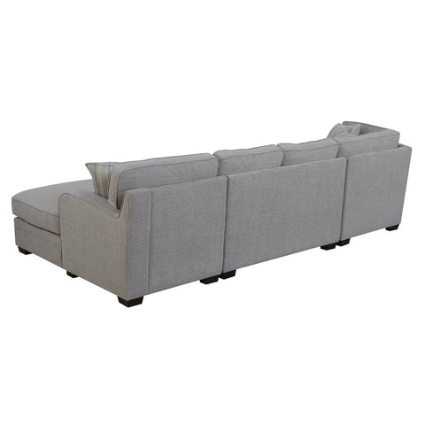 ANALIESE-3PC MODULAR SECTIONAL-W / 4 PILLOWS-LIGHT GREY Right Chaise
