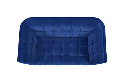 Arca Mid Century Velvet Sofa - Navy Blue