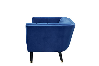 Arca Mid Century Velvet Sofa - Navy Blue