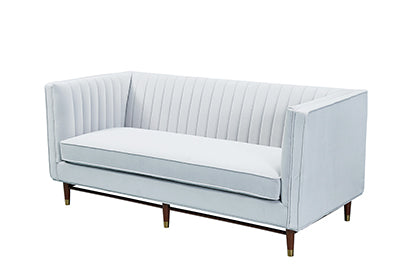 LUIGI Mid Century Velvet Loveseat - Mercury