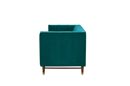 LUIGI Mid Century Velvet Sofa - Emerald Green