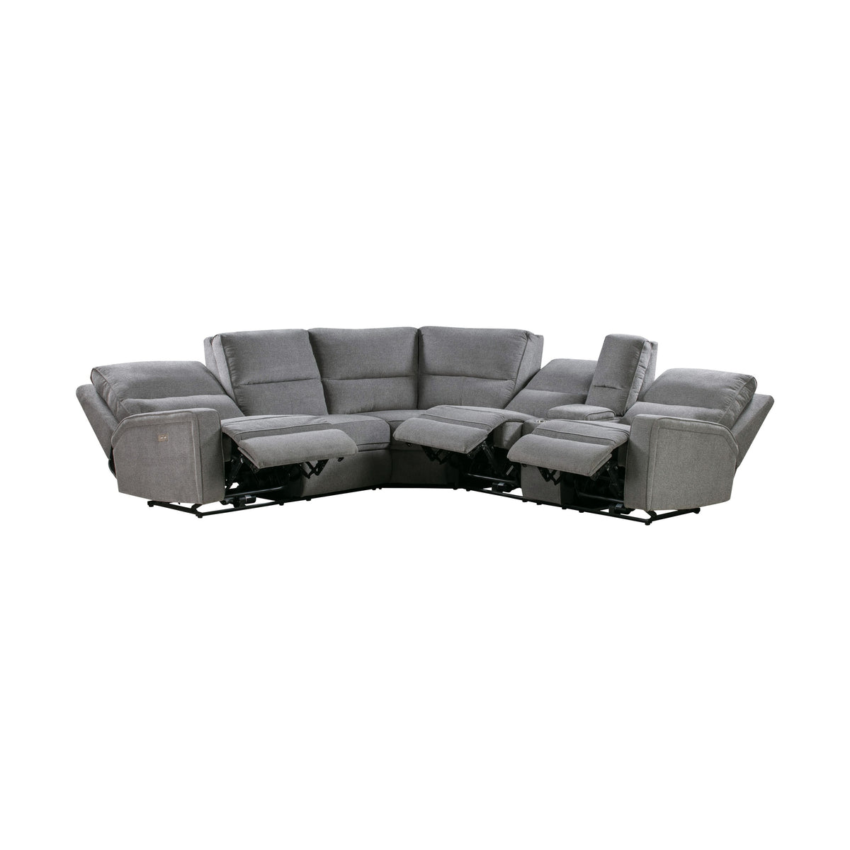 Medford Power Recliner Sectional - Charcoal