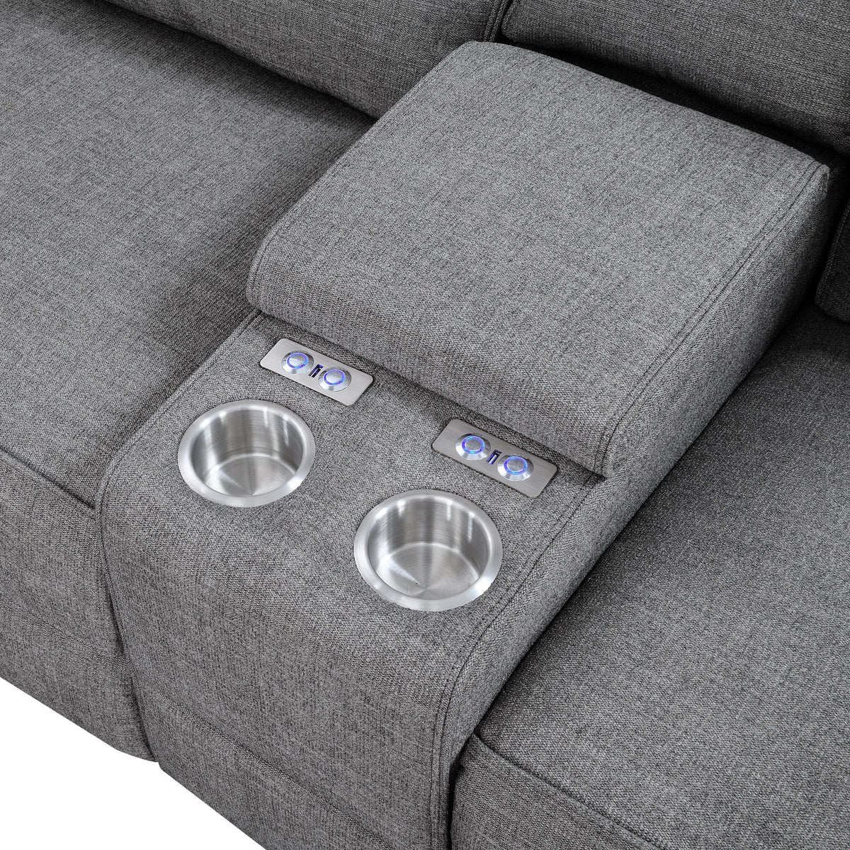 Medford Power Recliner Sectional - Charcoal