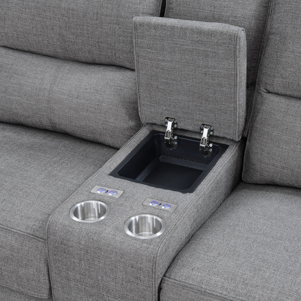 Medford Power Recliner Sectional - Charcoal