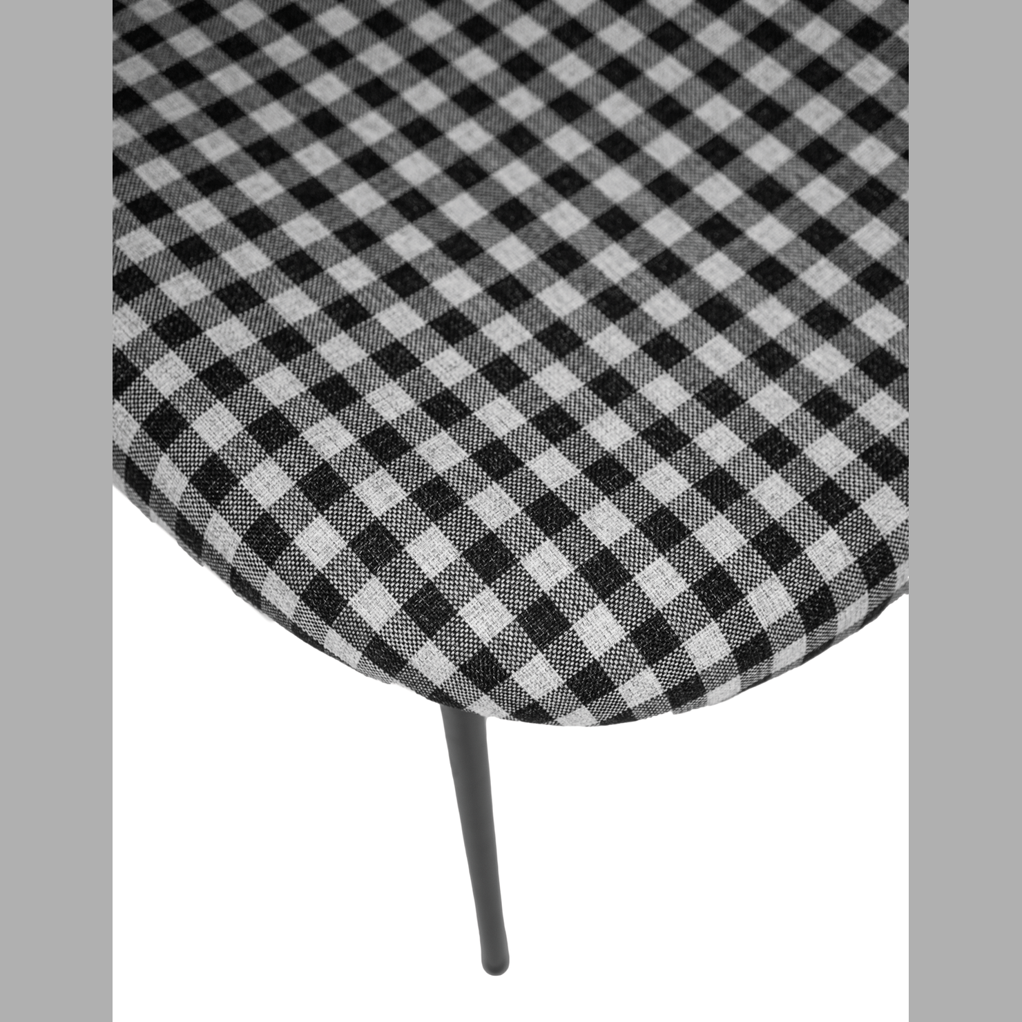 Vashi Dining Chair - Black & White Plaid