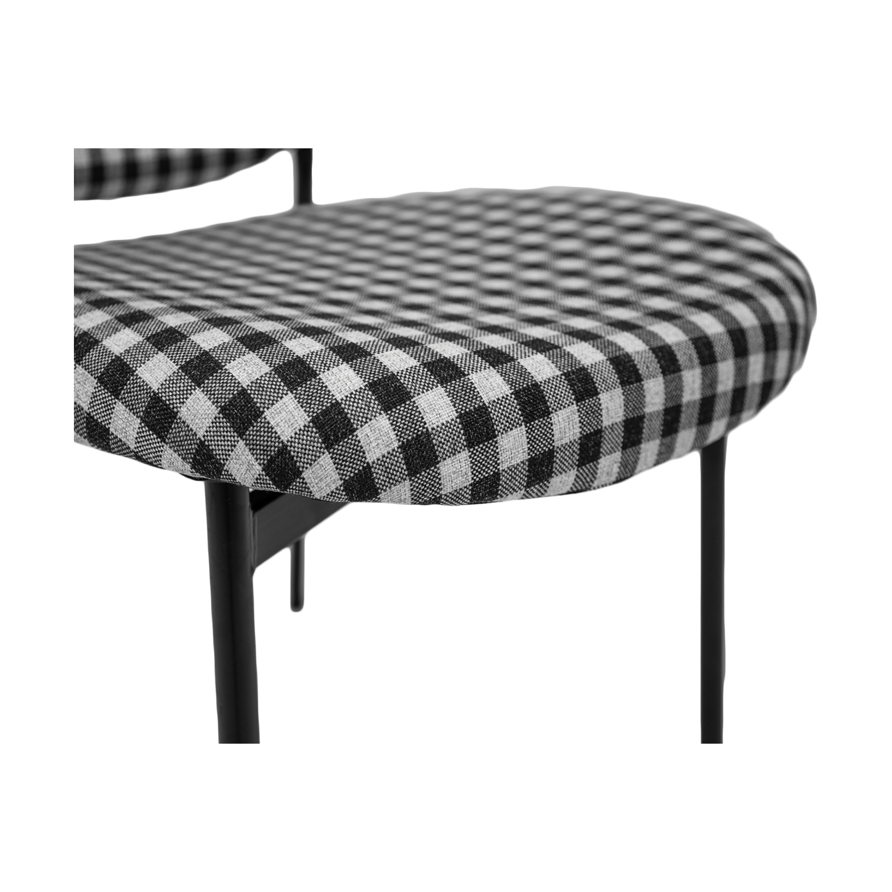 Vashi Dining Chair - Black & White Plaid