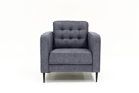 Lucas Mid Century Tufted Fabric  Chair - SF206 GREY