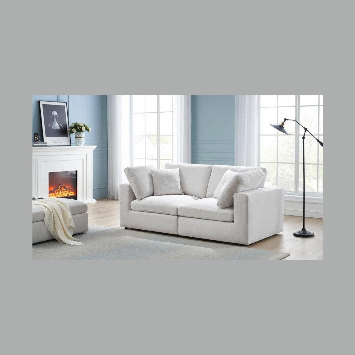 Blanca Modular Fabric Armless Chair