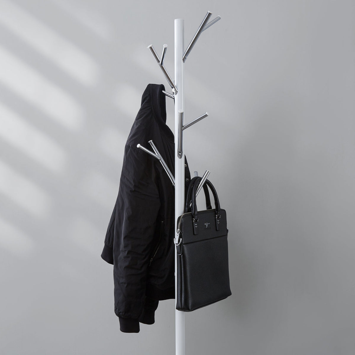 White Coat Rack with Marble-White