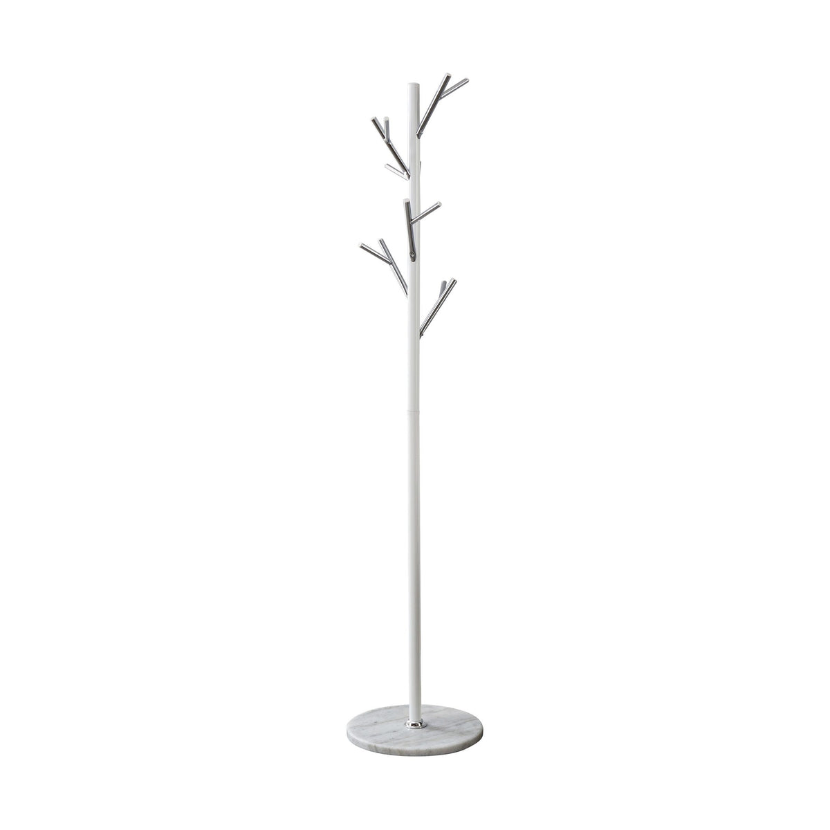 White Coat Rack with Marble-White