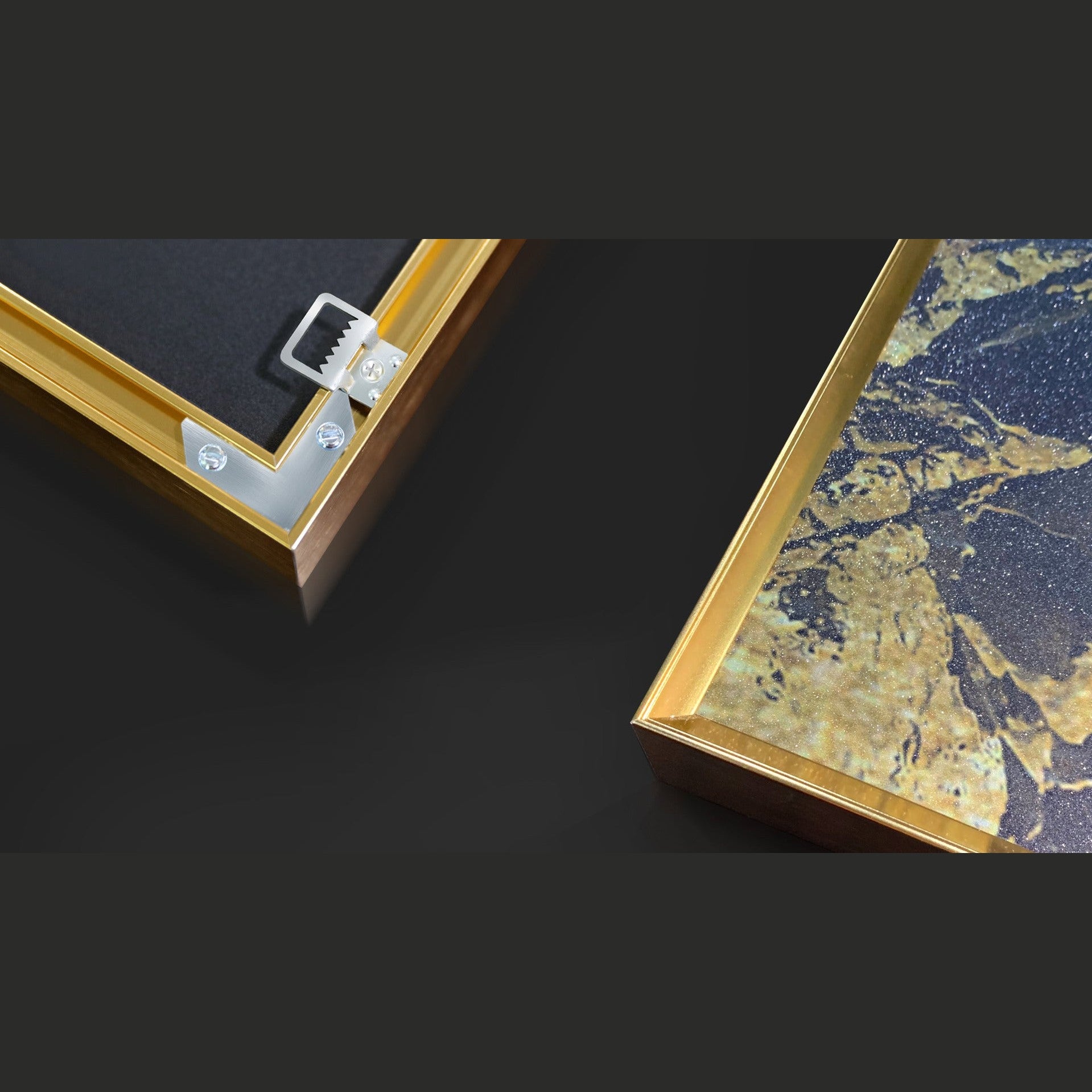 London Set of 5 Alloy Matt - Black Frame Wall Art