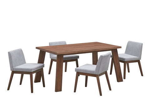 Petra 5 Piece Dining Set - Adel Chairs