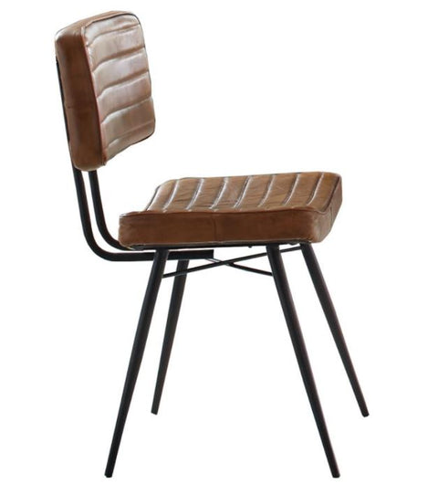Misty Padded Side Chairs Camel And Black