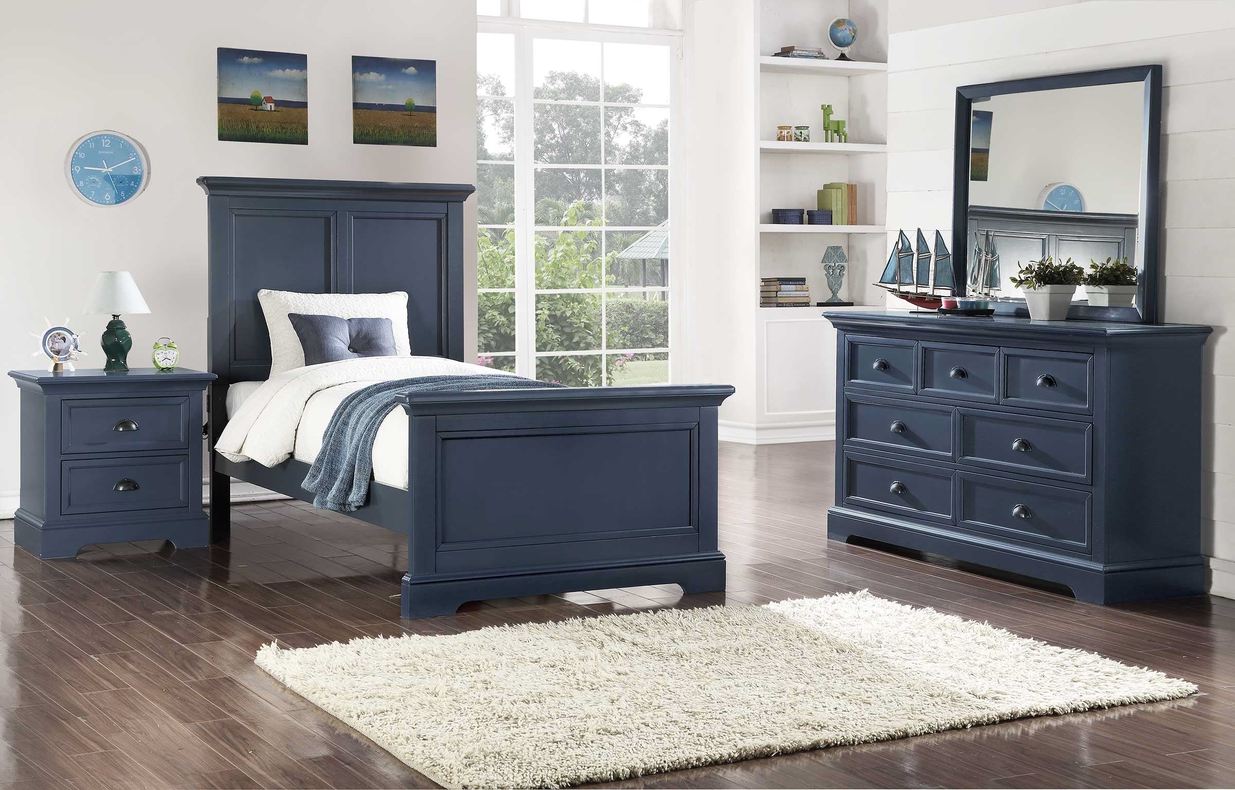 Navy blue 2024 twin bed set