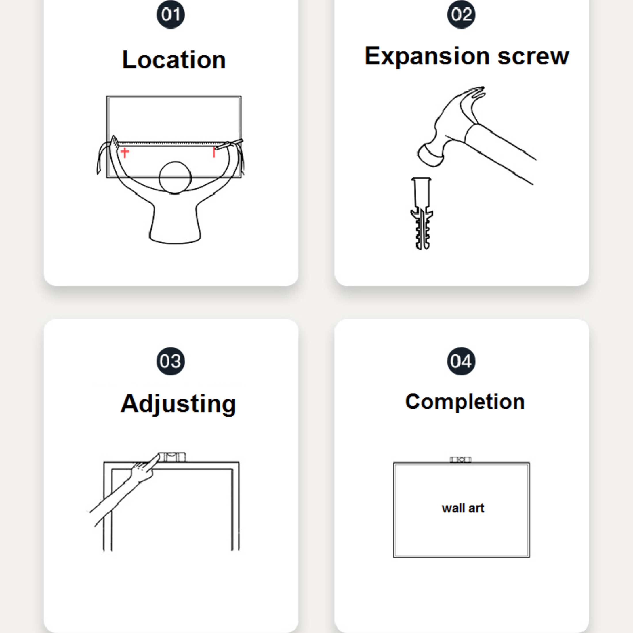 London Set of 5 Alloy Matt - Black Frame Wall Art