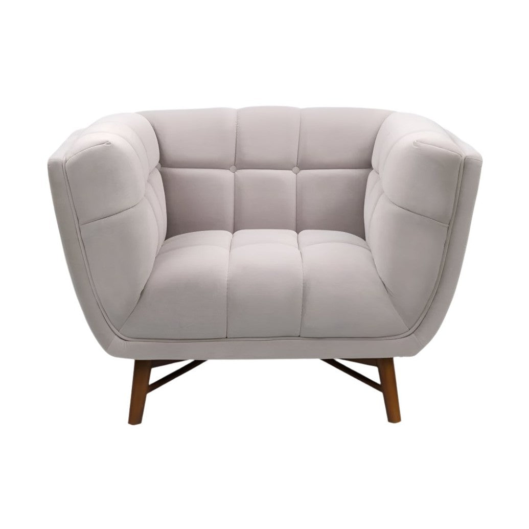 Kitsilano Accent Chair - Velvet Light Grey