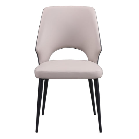 Minas Faux Leather Two-Tone Dining Chair