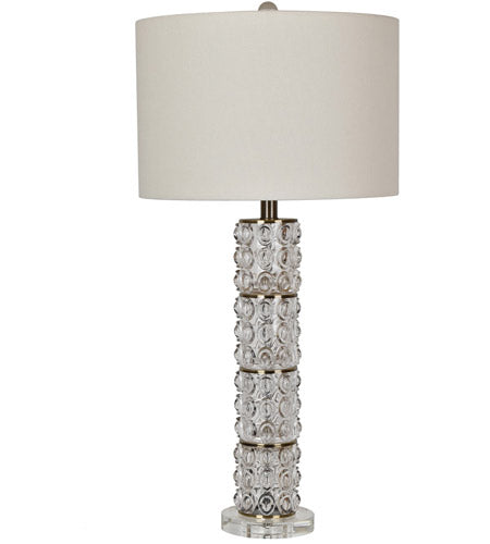Chastain 32 inch 150 watt Clear and Lead Crystal Table Lamp Portable Light