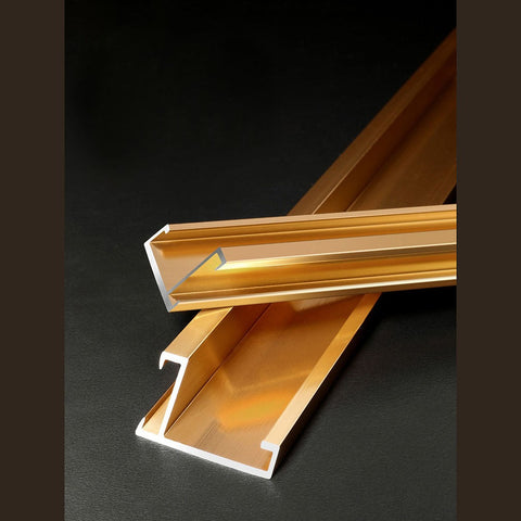 Palma Set of 3 Alloy Matt - Golden Frame Wall Art