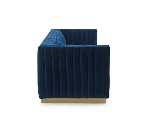 Elba Mid Century Chair - Velvet Blue