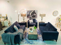 Fine Home Living Room Lucia Chair - Velvet -Azure (5349910872217)
