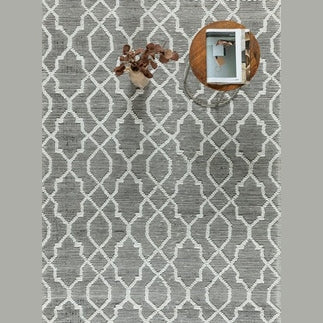 CIMO HAND WOVEN RUG IVORY/GRAPHITE