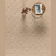 CIMO HAND WOVEN RUG IVORY/RUST