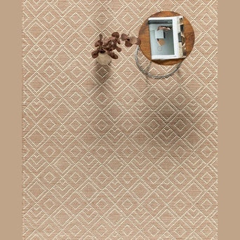 CIMO HAND WOVEN RUG IVORY/RUST