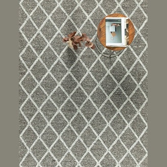 FRANCE HAND WOVEN RUG GRAPHITE/FOG