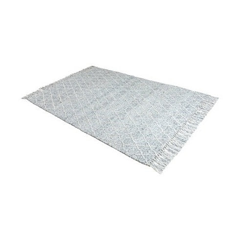 Labin Hand Woven Rug - Teal/Silver