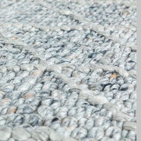 Labin Hand Woven Rug - Teal/Silver