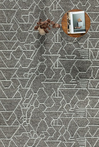 LABIN HAND WOVEN RUG FOG/GRAPHITE