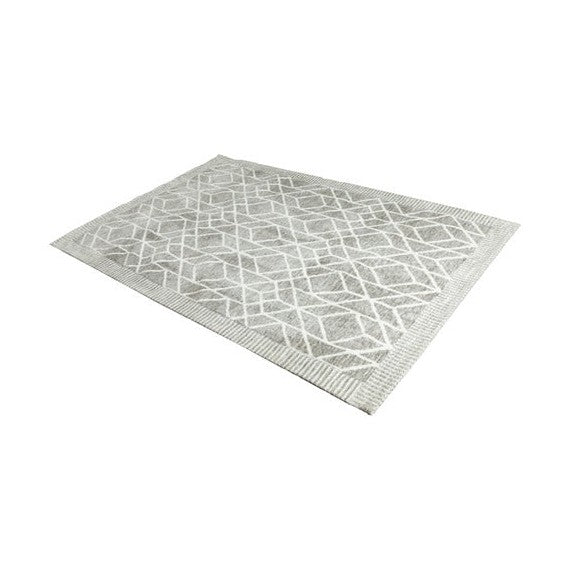 Madon Machine Woven Rug - Grey / Ivory