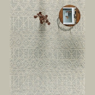 BARNEX HAND WOVEN RUG IVORY/CHARCOAL