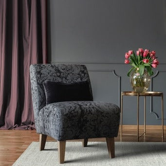 Almos Hand Woven Rug Ivory/stone with accent chair