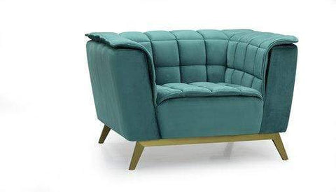Allister Velvet Chair-Green